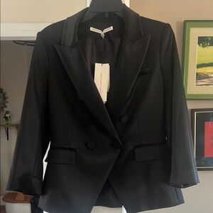 Veronica beard Dickey blazer. Black Tailored Blazer with Notched Lapels